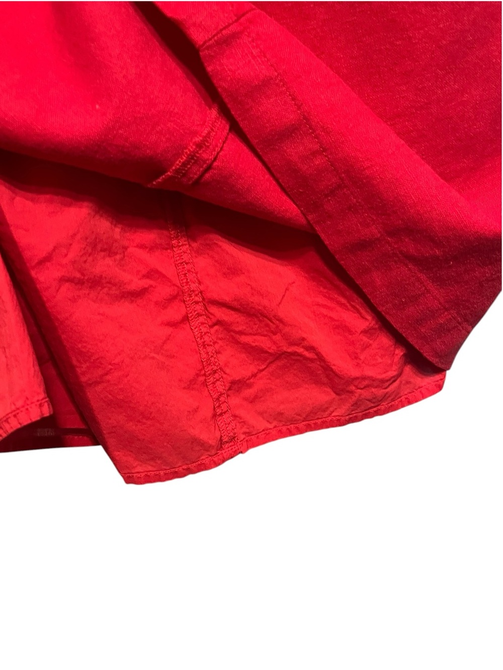 Abercrombie & Fitch Linen Blend Red Square Neck Mini Dress - Size Small - Picture 5 of 7